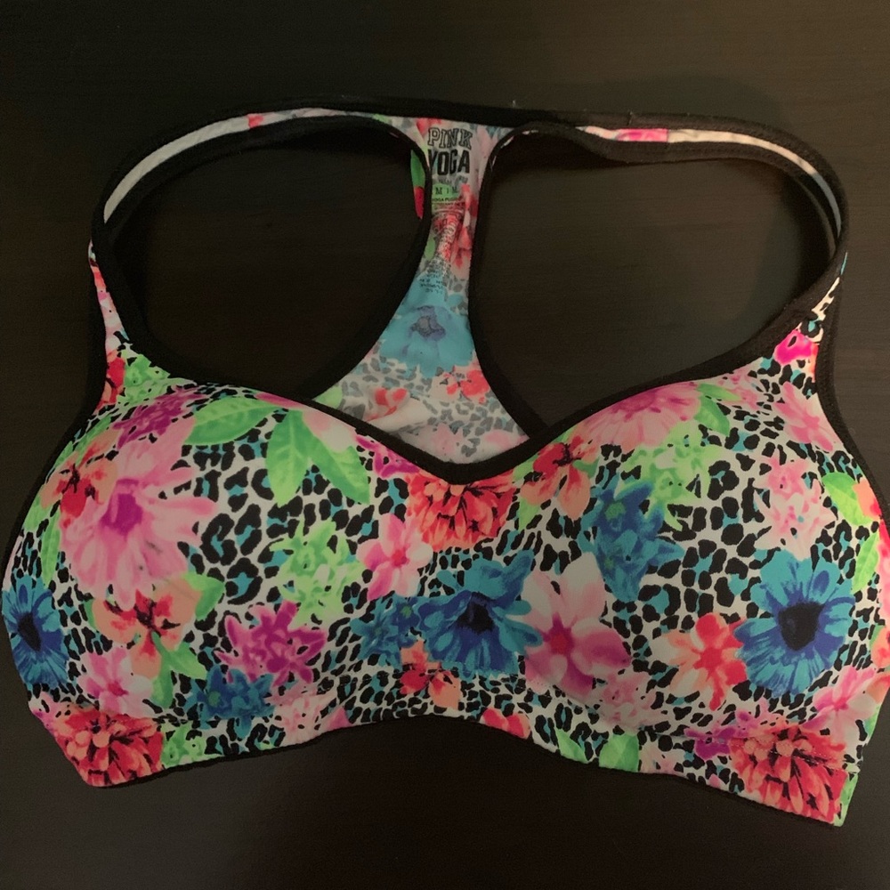 Gorgeous print VS Pink Push-Up Sports Bra